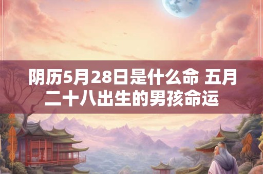 阴历5月28日是什么命 五月二十八出生的男孩命运 阴历5月28日是什么命 五月二十八出生的男孩命运