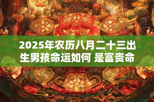 2025年农历八月二十三出生男孩命运如何 是富贵命吗