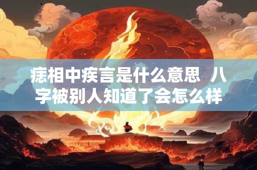详细阅读:痣相中疾言是什么意思 八字被别人知道了会怎么样 痣相中疾言是什么意思 八字被别人知道了会怎么样