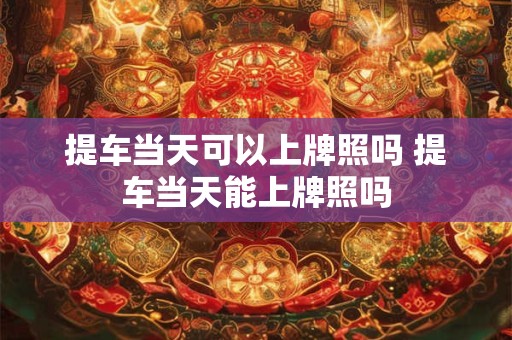 提车当天可以上牌照吗 提车当天能上牌照吗