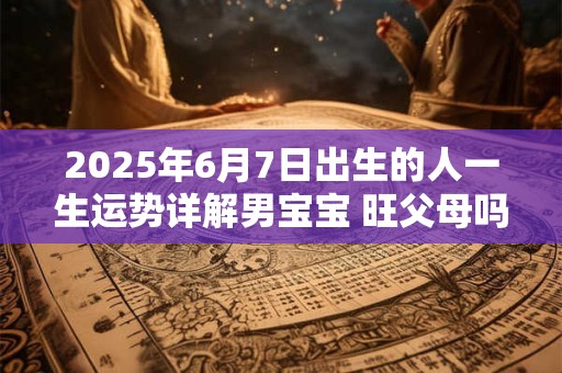 2025年6月7日出生的人一生运势详解男宝宝 旺父母吗