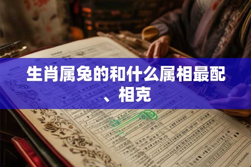 生肖属兔的和什么属相最配、相克