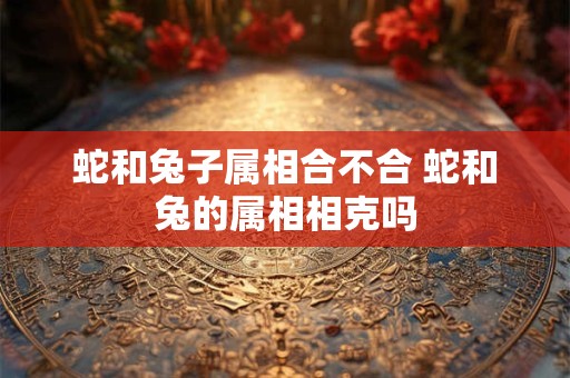 蛇和兔子属相合不合 蛇和兔的属相相克吗
