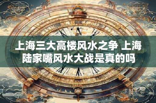 上海三大高楼风水之争 上海陆家嘴风水大战是真的吗