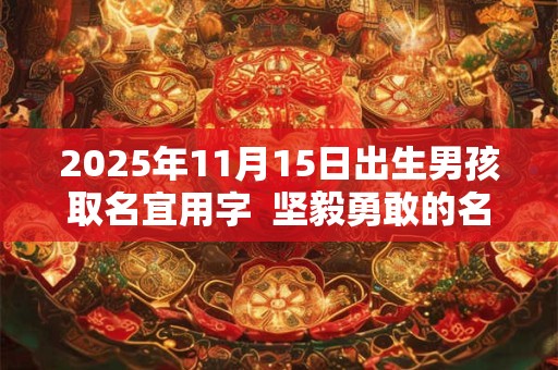 2025年11月15日出生男孩取名宜用字  坚毅勇敢的名字
