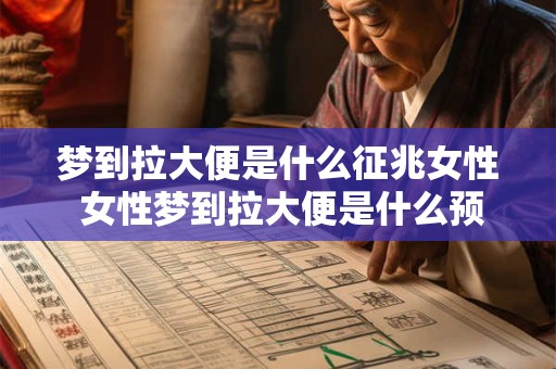 梦到拉大便是什么征兆女性 女性梦到拉大便是什么预示