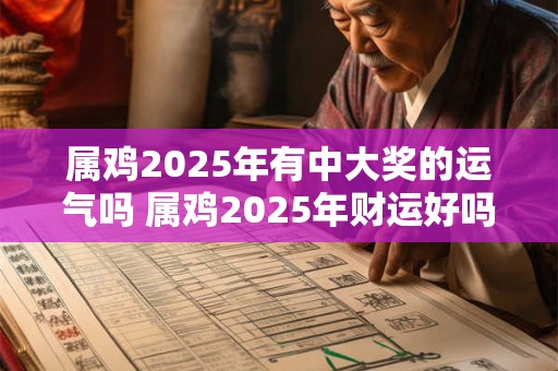属鸡2025年有中大奖的运气吗 属鸡2025年财运好吗