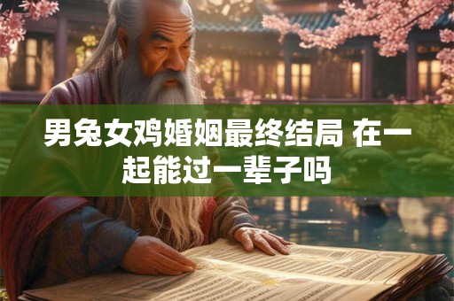 男兔女鸡婚姻最终结局 在一起能过一辈子吗