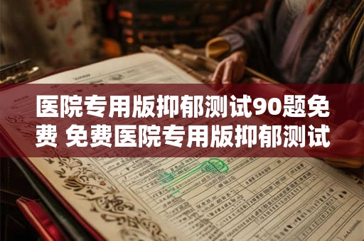 医院专用版抑郁测试90题免费 免费医院专用版抑郁测试90题