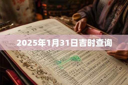 2025年1月31日吉时查询