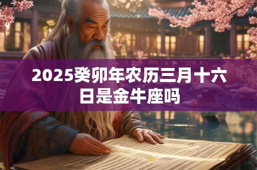 2025癸卯年农历三月十六日是金牛座吗 2025癸卯年农历三月十六日是金牛座吗