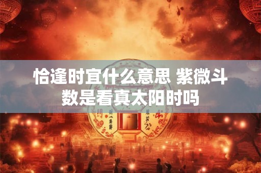恰逢时宜什么意思 紫微斗数是看真太阳时吗