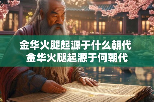 金华火腿起源于什么朝代 金华火腿起源于何朝代