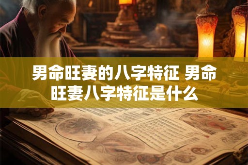 男命旺妻的八字特征 男命旺妻八字特征是什么