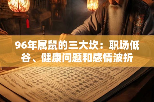 96年属鼠的三大坎：职场低谷、健康问题和感情波折