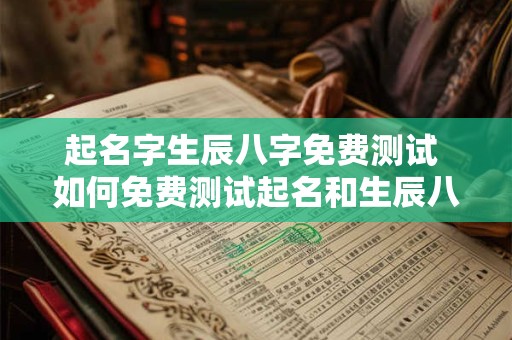 起名字生辰八字免费测试 如何免费测试起名和生辰八字