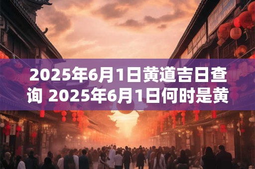 2025年6月1日黄道吉日查询 2025年6月1日何时是黄道吉日