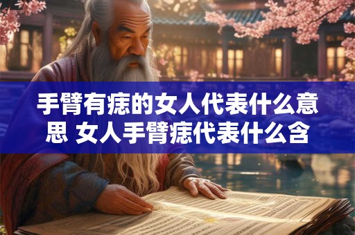 手臂有痣的女人代表什么意思 女人手臂痣代表什么含义
