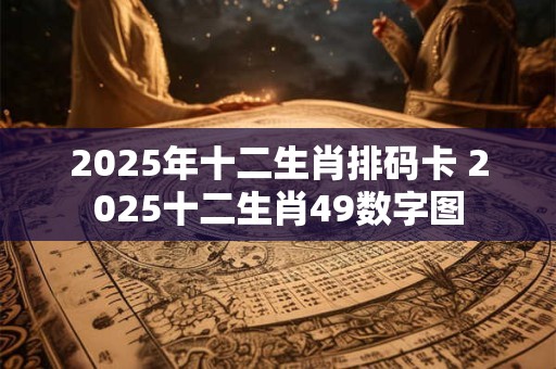 2025年十二生肖排码卡 2025十二生肖49数字图