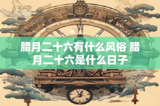 腊月二十六有什么风俗 腊月二十六是什么日子