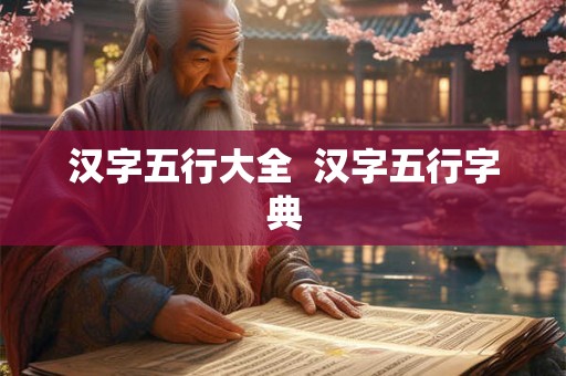 汉字五行大全  汉字五行字典