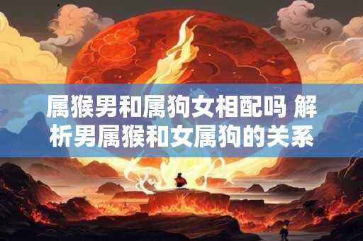 属猴男和属狗女相配吗 解析男属猴和女属狗的关系