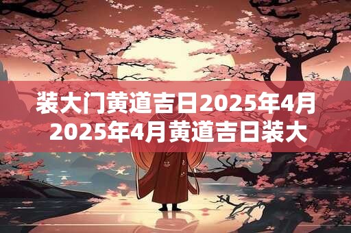 详细阅读:装大门黄道吉日2025年4月 2025年4月黄道吉日装大门 装大门黄道吉日2025年4月 2025年4月黄道吉日装大门