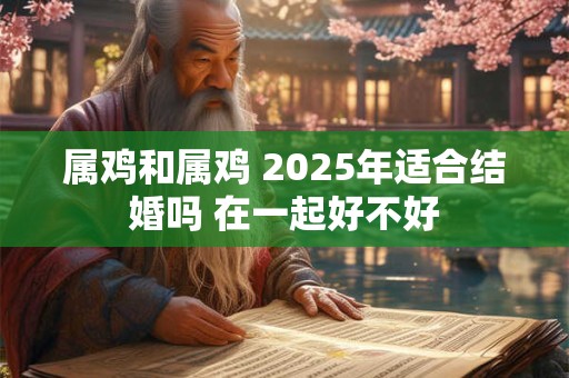 属鸡和属鸡 2025年适合结婚吗 在一起好不好