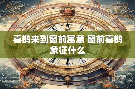 喜鹊来到窗前寓意 窗前喜鹊象征什么