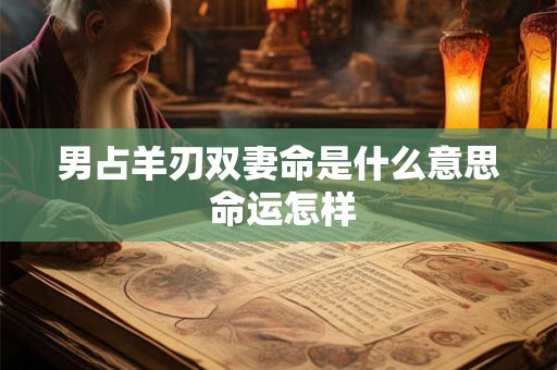 男占羊刃双妻命是什么意思 命运怎样