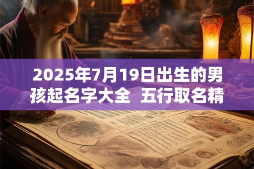 2025年7月19日出生的男孩起名字大全  五行取名精选