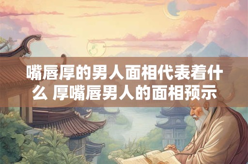 嘴唇厚的男人面相代表着什么 厚嘴唇男人的面相预示什么