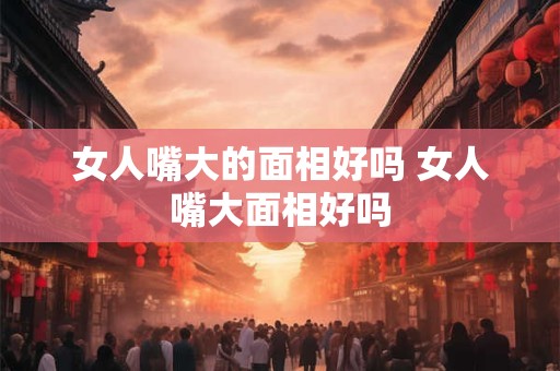 女人嘴大的面相好吗 女人嘴大面相好吗