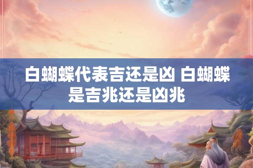 白蝴蝶代表吉还是凶 白蝴蝶是吉兆还是凶兆