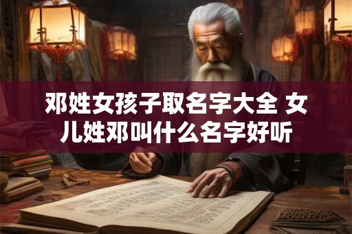 邓姓女孩子取名字大全 女儿姓邓叫什么名字好听