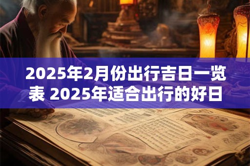 2025年2月份出行吉日一览表 2025年适合出行的好日子