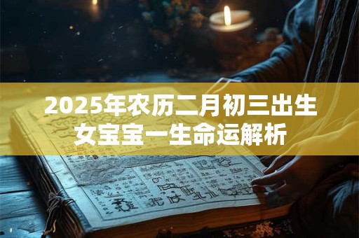 2026年农历二月初三出生女宝宝一生命运解析