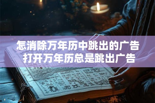 怎消除万年历中跳出的广告 打开万年历总是跳出广告 怎消除万年历中跳出的广告 打开万年历总是跳出广告