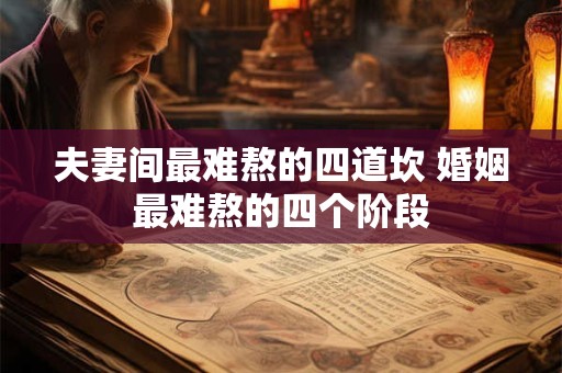 夫妻间最难熬的四道坎 婚姻最难熬的四个阶段