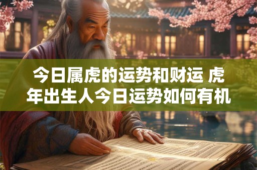 今日属虎的运势和财运 虎年出生人今日运势如何有机会获得好财运吗