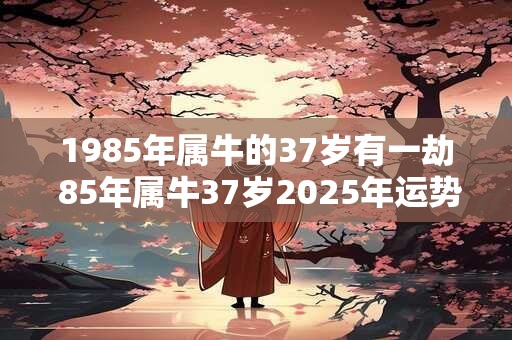 1985年属牛的37岁有一劫 85年属牛37岁2026年运势