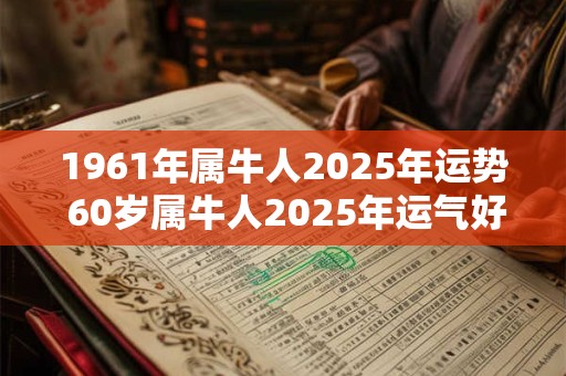 1961年属牛人2025年运势 60岁属牛人2025年运气好吗