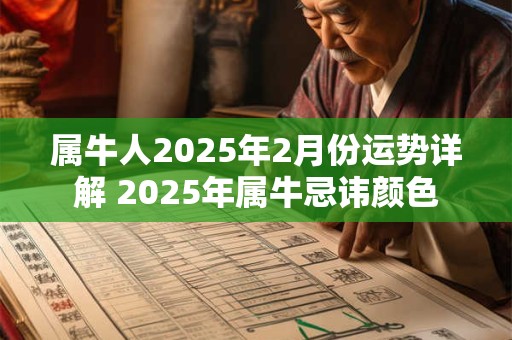 属牛人2025年2月份运势详解 2025年属牛忌讳颜色