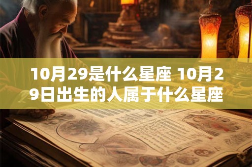 10月29是什么星座 10月29日出生的人属于什么星座