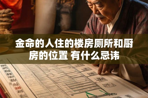 金命的人住的楼房厕所和厨房的位置 有什么忌讳
