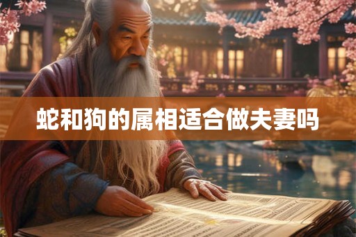 蛇和狗的属相适合做夫妻吗