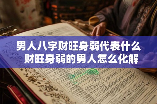 男人八字财旺身弱代表什么  财旺身弱的男人怎么化解