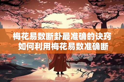 梅花易数断卦最准确的诀窍 如何利用梅花易数准确断卦