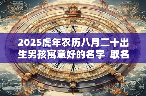 2025虎年农历八月二十出生男孩寓意好的名字  取名方法