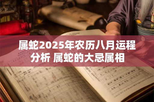 属蛇2025年农历八月运程分析 属蛇的大忌属相